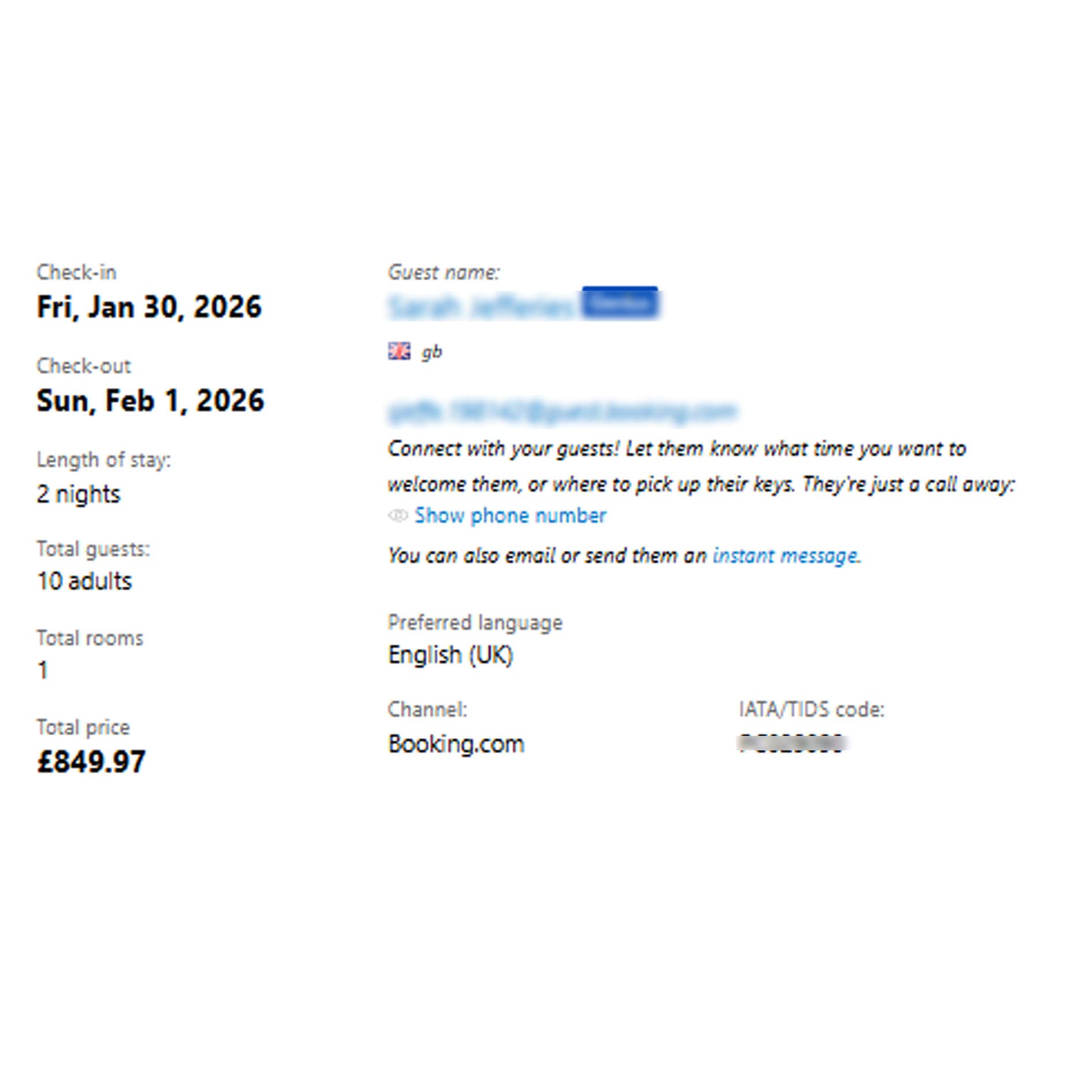 Student booking performance 11